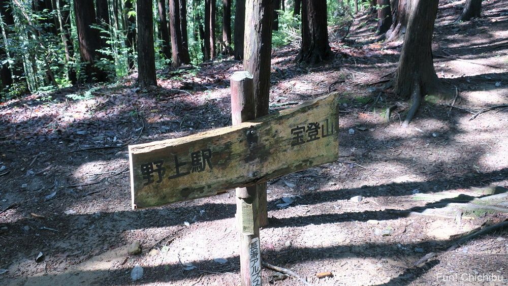 長瀞アルプス宝登山 坊山分岐へ向かう途中の標識1
