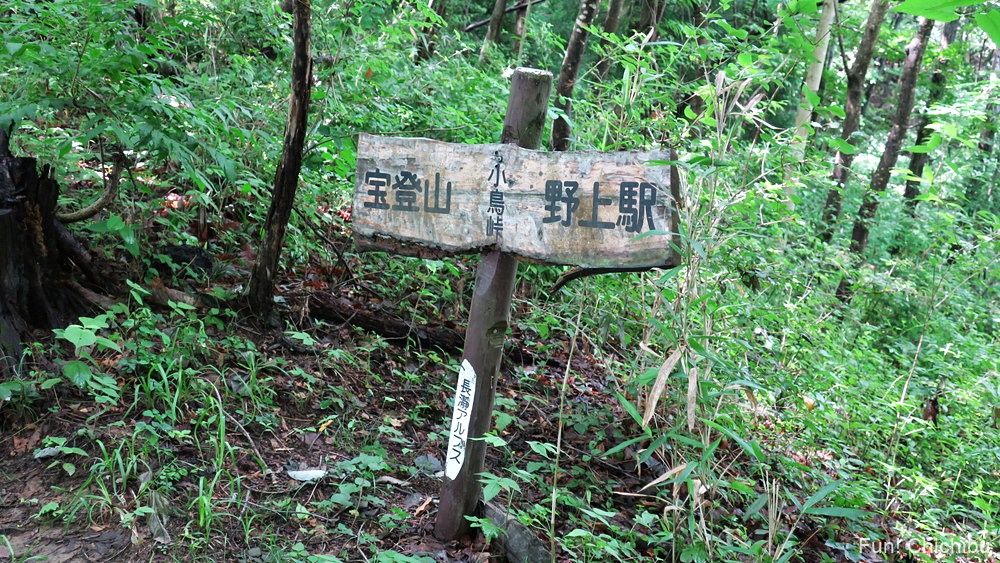 長瀞アルプス宝登山 小鳥峠（ことりとうげ）の標識